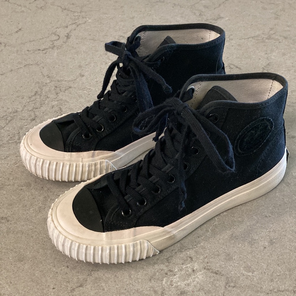 P.F. Flyers | Black and white high tops Women’s size 8